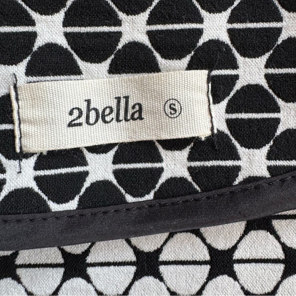 2Bella Black and White Spring Jacket Size S - Picture 3 of 12